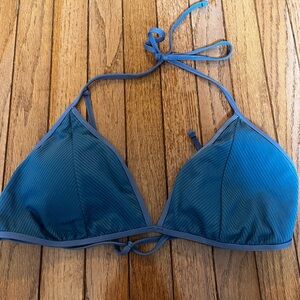 Blue Triangle Bikini Top
